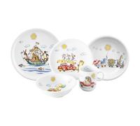 Seltmann Weiden Lot de 5 assiettes compactes pour enfants - Assiette et gobelet pour enfants avec motifs colorés - Porcelaine - Flink Flitzer