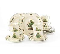 Seltmann Weiden Marie Luise Service à café de Noël 18 pièces, Porcelaine Rigide, Vert/Multicolore, 18,1 x 24 x 43 cm