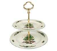 Seltmann Weiden Marieluise Présentoir à gâteaux 2 pièces Vert/multicolore