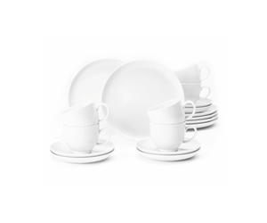 Seltmann Weiden Service à café Lido 18 pièces Blanc