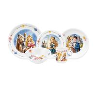 Seltmann Weiden Service de table compact pour enfant 5 pièces, ensemble d'assiettes, bol et gobelet, service pour enfants avec motifs colorés, porcelaine, princesse