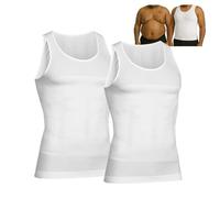 Selure Débardeur gainant 2.0 pour entraînement - Compression du ventre - Débardeur sans manches pour homme - Pour un corps tonique, 2 pièces - A, XXL
