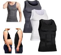 Selure Wear - Selure Shaping Tank 2.0 Men, Double Layer Compression Shirt, Breathable Quick Dry Body Shaper Vest for Slim Fit