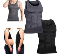 Selure Wear - Selure Shaping Tank 2.0 Men, Double Layer Compression Shirt, Breathable Quick Dry Body Shaper Vest for Slim Fit