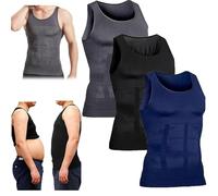 Selure Wear - Selure Shaping Tank 2.0 Men, Double Layer Compression Shirt, Breathable Quick Dry Body Shaper Vest for Slim Fit
