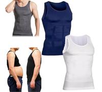 Selure Wear - Selure Shaping Tank 2.0 Men, Double Layer Compression Shirt, Breathable Quick Dry Body Shaper Vest for Slim Fit
