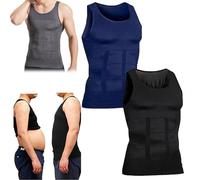 Selure Wear - Selure Shaping Tank 2.0 Men, Double Layer Compression Shirt, Breathable Quick Dry Body Shaper Vest for Slim Fit