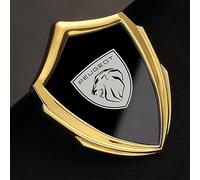 SELUVI Auto Emblème pour Peugeot 208 2019-2023, Emblème Badge Emblème Arrière Emblème Autocollant de Voiture avec Logo en Métal Lettre de Coffre Arrière Avant Accessoires,Black-Gold