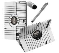 Seluxion - Housse Coque étui pour ASUS EeePad Transformer TF201 Système de Rotation 360 degrés Motif SC04 + Stylet Silver