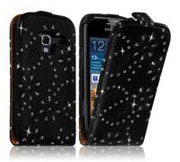 Seluxion - Housse Coque Etui pour Samsung Galaxy Ace 2 Style Diamant Couleur Noir