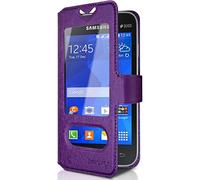 Seluxion - Housse Coque Etui S-View Universel S Couleur Violet pour Samsung Galaxy Ace 4