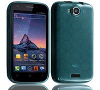 Seluxion - Housse Coque Gel Cercle pour Wiko Cink Peax Couleur Bleu Translucide