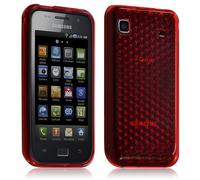 Seluxion - Housse Coque Gel Diamant Transparent pour Samsung Galaxy SCL i9003 Couleur Rouge