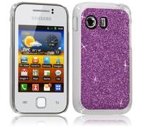 Seluxion - Housse Etui Coque Rigide pour Samsung Galaxy Y Style Paillette Couleur Violet