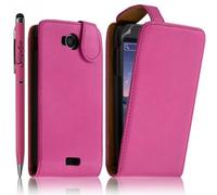 Seluxion - Housse Etui Coque Rose pour Wiko Cink Peax + Stylet + 1 Film de Protection