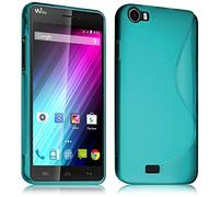 Seluxion - Housse Etui Coque S-Line Semi Rigide Ultra Fine en Gel Flex TPU pour Wiko Lenny Couleur Bleu Transparente + Film de Protection