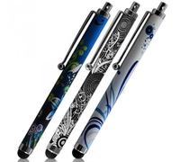 Seluxion - Pack de 3 Stylets universels pour Tablette Samsung Galaxy Tab 3, Galaxy Tab A, Galaxy Tab E, Galaxy Tab S2, Galaxy Tab 4 Motif HF08, HF09, HF18