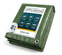 Selvara Bache de Protection Exterieur 60g/m² Impermeable 1,5 x 2m Vert