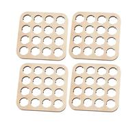 SELVFZ 1/2/4 plateaux de présentation en bois pour capsules de bouteilles avec 16 emplacements chacun, idéal pour les vitrines de collection, l'art mural décoratif ou les capsules de bouteilles