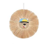 SELVFZ Animal tissé en raphia de dessin animé à suspendre au mur pour la tête, décoration de chambre d'enfant, décoration murale pour chambre à coucher, décoration de salle à manger ou salle de bain