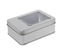 SELVFZ Boîte de rangement rectangulaire en fer blanc avec couvercle à remplir - Support de collecte vide pour argent, pièces de monnaie, bonbons pour fermer - Boîte de rangement pour bouteille