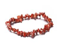 SELVFZ Bracelet jonc en cristal de chakra naturel pour homme et femme - Rouleau de polissage irrégulier, gravier, pierres précieuses, perles