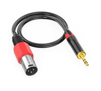 SELVFZ Câble équilibré 3,5 mm vers XLR mâle - Boîtier en métal - Prend en charge les microphones d'alimentation 48 V - Systèmes de microphones à condensateur avec boîtier en métal