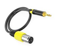 SELVFZ Câble équilibré 3,5 mm vers XLR mâle - Boîtier en métal - Prend en charge les microphones d'alimentation 48 V - Systèmes de microphones à condensateur avec boîtier en métal