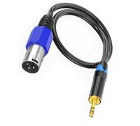 SELVFZ Câble équilibré 3,5 mm vers XLR mâle - Boîtier en métal - Prend en charge les microphones d'alimentation 48 V - Systèmes de microphones à condensateur avec boîtier en métal
