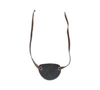 SELVFZ Cache-œil médiéval en cuir synthétique pour costume d'Halloween Renaissances, Noir , taille unique