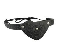 SELVFZ Cache-œil médiéval en cuir vintage en relief pour Halloween, accessoire de lunettes médiévales pour homme, jeu de rôle