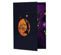 SELVFZ Carte de célébration effrayante d'Halloween avec épouvantails, citrouille, carte de vœux pop-up pour une surprise étrange