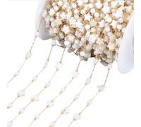 SELVFZ Chaîne de perles à facettes colorées en acier inoxydable personnalisable 1 m pour la fabrication