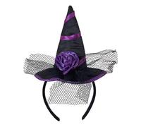 SELVFZ Coiffe de sorcière classique pour Halloween, accessoire de cheveux pour adultes et enfants, célébration, cosplay, coiffe, bandeau de sorcière non tissé