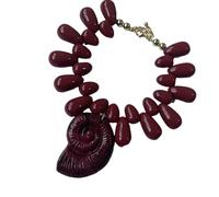 SELVFZ Collier conque au design léger avec pendentif en forme de conque, bijoux pour les fêtes de plage, les activités de plein air, cadeau, taille unique, Comme décrit, Comme décrit.
