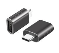 SELVFZ Convertisseur USB 3.2 type C vers USB A - Taux de transfert de 10 Gbit/s - Boîtier en aluminium pour téléphones, tablettes, ordinateurs portables - Convertisseur OTG de type C