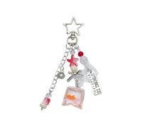 SELVFZ Cordon de téléphone fait main bleu pratique en résine et alliage suspendu joli pendentif poisson inspiré des océans perlé pour les jeunes