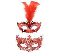 SELVFZ Costume vénitien de Mardi Gras pour couple - Pour homme et femme - Pour Noël, festival, Nouvel An, bal masqué, fête vénitienne