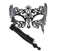 SELVFZ Demi-visage pour femme - Demi-visage - Avec bâton de maintien - Fête d'Halloween - Demi-visage