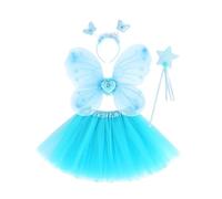 SELVFZ Dreamlike Fairy Princesse Baguette Papillon Ailes Bandeau Tutu Fête Anniversaire Halloween Cosplay Accessoires Princesse Costumes Princesse