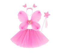 SELVFZ Dreamlike Fairy Princesse Baguette Papillon Ailes Bandeau Tutu Fête Anniversaire Halloween Cosplay Accessoires Princesse Costumes Princesse