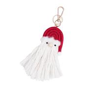 SELVFZ Élégant pendentif en forme de sac de Père Noël en peluche - Porte-clés doux - Accessoire artisanal