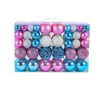 SELVFZ Lot de 100 boules de Noël assorties avec pendentifs incassables