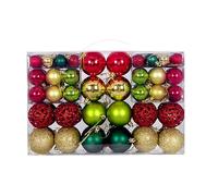 SELVFZ Lot de 100 boules de Noël incassables pour sapin de Noël à suspendre