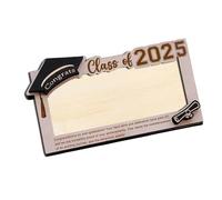 SELVFZ Lot de 2 boîtes en bois pour souvenirs de remise de diplôme 2025 - Porte-cartes et notes sentimentales