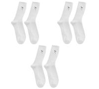 SELVFZ Lot de 3 paires de chaussettes en coton avec nœuds délicats brodés pour les étudiants et les femmes - Couleur unie - Chaussettes mi-mollet - Romance - Esthétique, blanc, taille unique