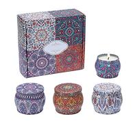 SELVFZ Lot de 4 pots parfumés faits à la main en cire de soja pour Saint-Valentin, mariage, anniversaire, décoration d'intérieur