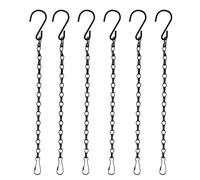 SELVFZ Lot de 6 chaînes de rechange robustes pour panier de fleurs à suspendre avec double crochet