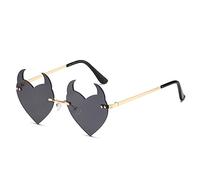 SELVFZ Lunettes diable d'Halloween en forme de cœur pour Halloween, bal masqué, vampire, cosplay, fête