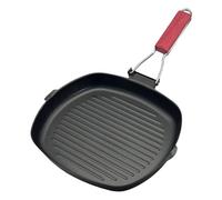 SELVFZ Poêle à griller pliable avec revêtement anti-adhésif pour pique-nique, barbecue avec poignée pour le rangement et la cuisson intérieure Poêle à bacons
